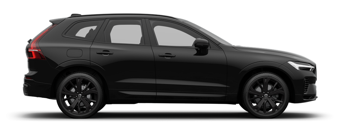 seitliche Ansicht eines Volvo XC60, Farbe: schwarz