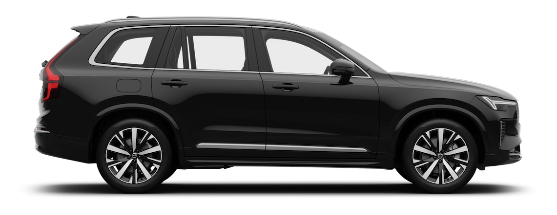 seitliche Ansicht eines Volvo XC90, Farbe: schwarz